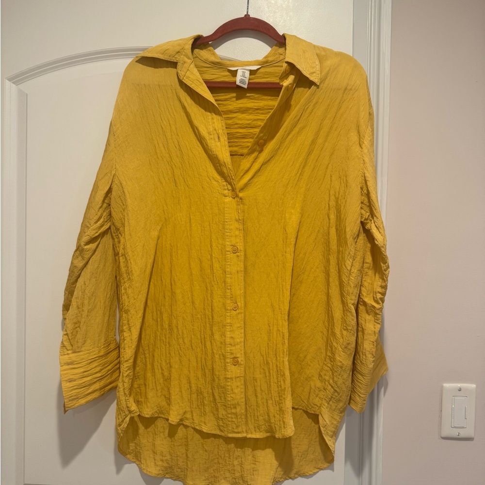 H&M Mustard Button Down Shirt